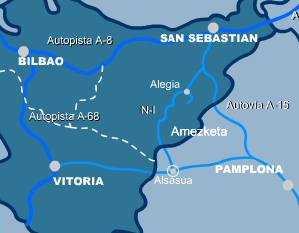 Mapa de Europa y localización de la empresa en ella